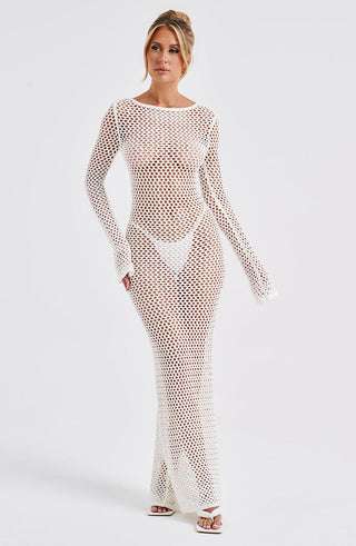 Moana Maxi Dress - White - glavon