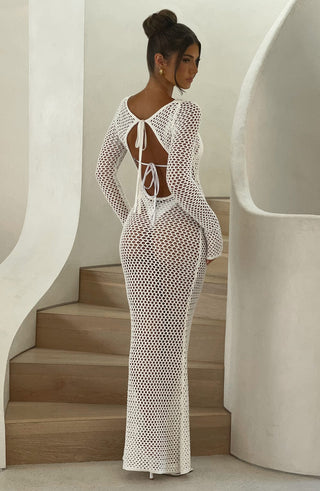 Moana Maxi Dress - White - glavon