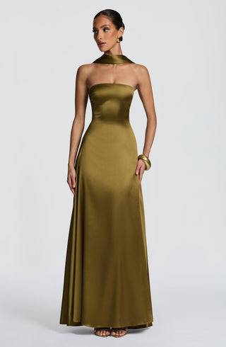 Morven Maxi Dress - Deep Olive - glavon