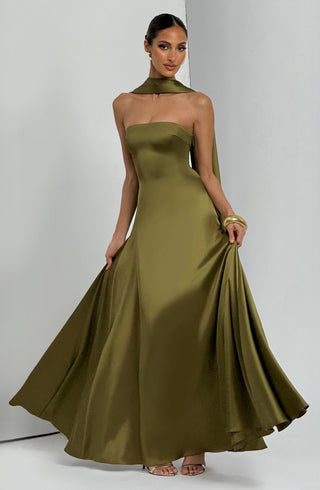Morven Maxi Dress - Deep Olive - glavon