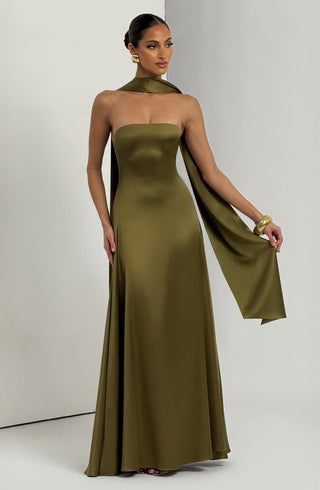Morven Maxi Dress - Deep Olive - glavon