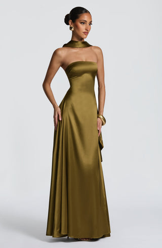 Morven Maxi Dress - Deep Olive - glavon