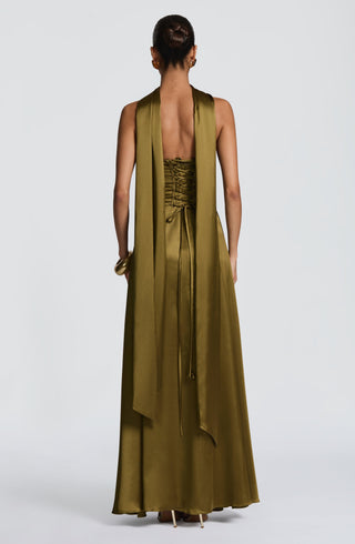 Morven Maxi Dress - Deep Olive - glavon