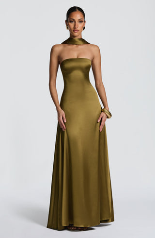 Morven Maxi Dress - Deep Olive - glavon