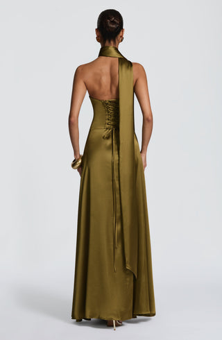 Morven Maxi Dress - Deep Olive - glavon
