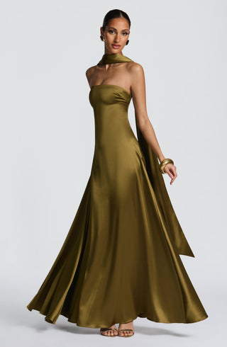Morven Maxi Dress - Deep Olive - glavon