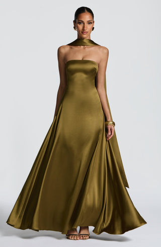 Morven Maxi Dress - Deep Olive - glavon