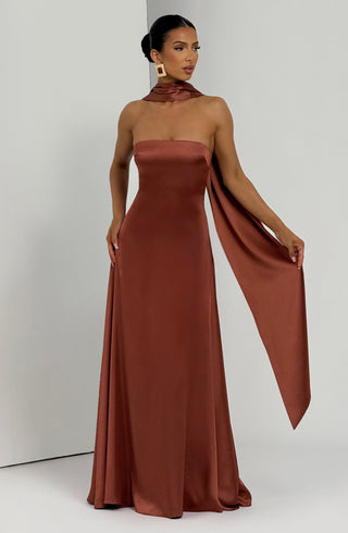 Morven Maxi Dress - Rust - glavon