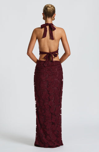 Myra Maxi Skirt - Cherry Lacquer - glavon