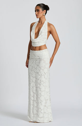 Myra Maxi Skirt - Ivory - glavon