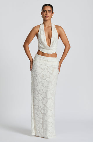 Myra Maxi Skirt - Ivory - glavon