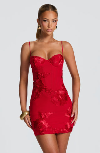 Nefertiti Mini Dress - Red - glavon