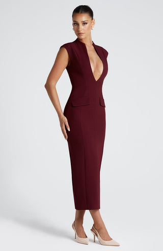 Nellie Midi Dress - Cherry Lacquer - glavon