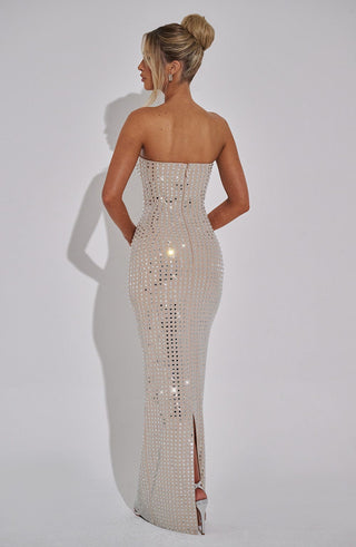 Neriah Maxi Dress - Nude - glavon