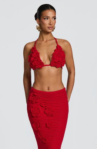 Nerida Maxi Skirt - Red - glavon