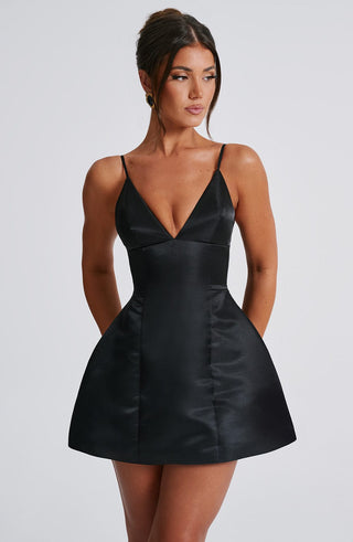 Nicole Mini Dress - Black - glavon