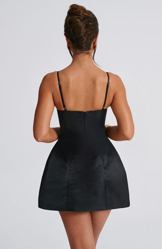 Nicole Mini Dress - Black - glavon