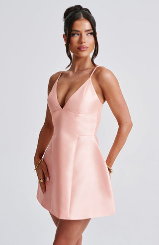 Nicole Mini Dress - Peach - glavon