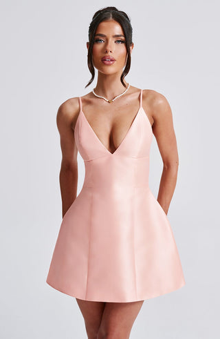 Nicole Mini Dress - Peach - glavon