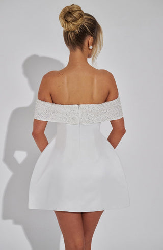 Noelle Mini Dress - Ivory - glavon
