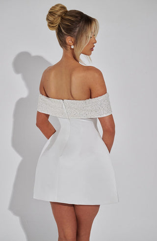 Noelle Mini Dress - Ivory - glavon