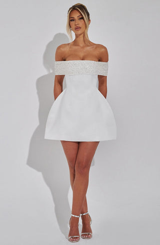 Noelle Mini Dress - Ivory - glavon