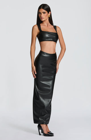 Odetta Maxi Skirt - Black - glavon