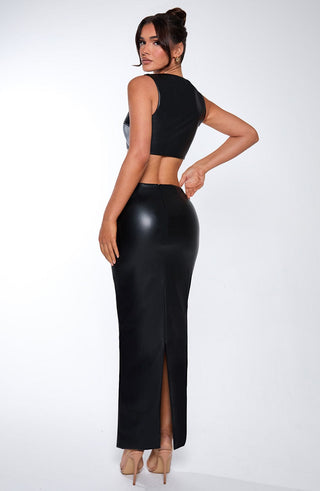 Odetta Maxi Skirt - Black - glavon
