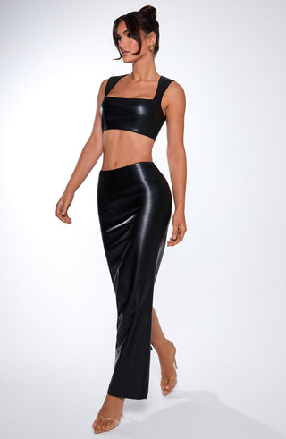 Odetta Maxi Skirt - Black - glavon