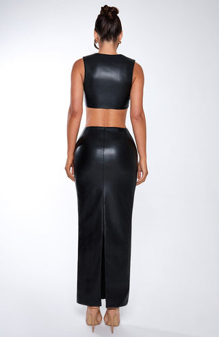 Odetta Maxi Skirt - Black - glavon