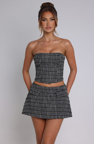 Olina Top - Black/White - glavon