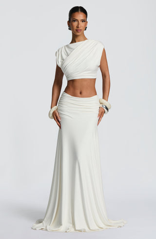 Paige Maxi Skirt - Ivory - glavon