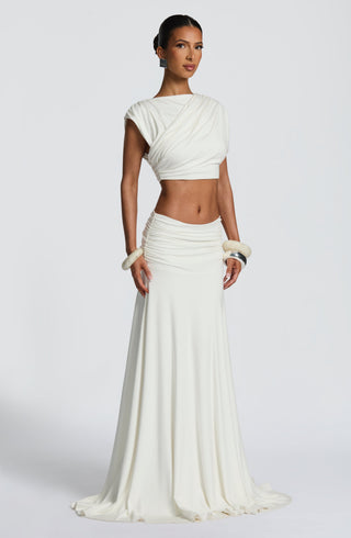 Paige Maxi Skirt - Ivory - glavon