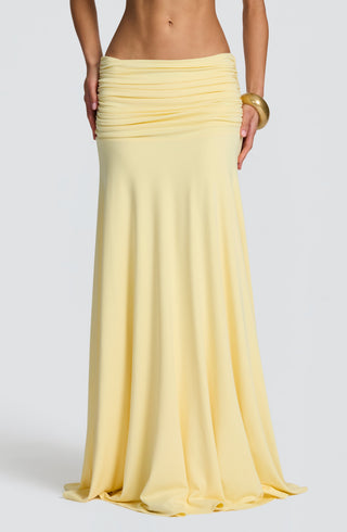 Paige Maxi Skirt - Lemon - glavon