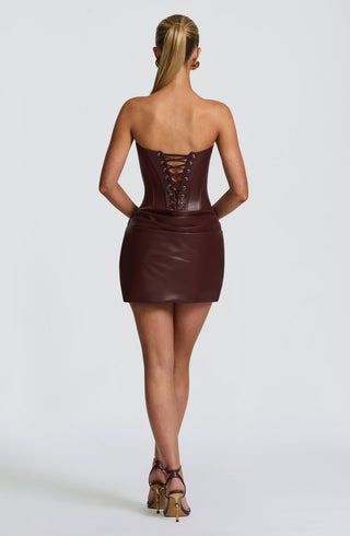 Palmer Mini Dress - Burgundy - glavon