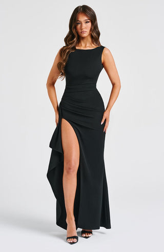 Pandora Maxi Dress - Black - glavon