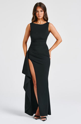Pandora Maxi Dress - Black - glavon