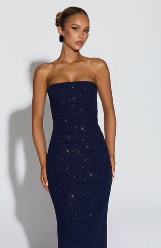 Pandra Maxi Dress - Navy Sparkle - glavon