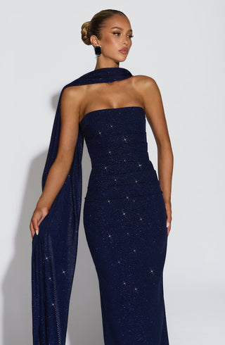 Pandra Maxi Dress - Navy Sparkle - glavon