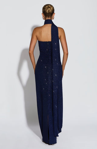 Pandra Maxi Dress - Navy Sparkle - glavon