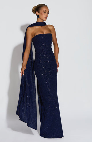 Pandra Maxi Dress - Navy Sparkle - glavon