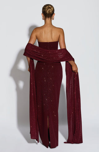 Pandra Maxi Dress - Wine Sparkle - glavon