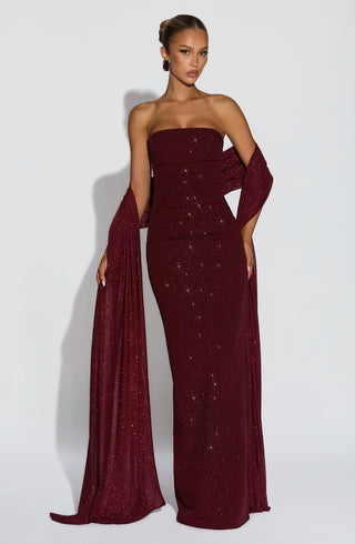 Pandra Maxi Dress - Wine Sparkle - glavon