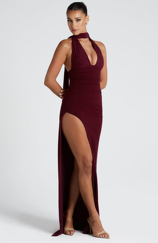 Paulina Maxi Dress - Cherry Lacquer - glavon