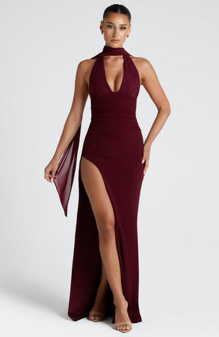 Paulina Maxi Dress - Cherry Lacquer - glavon