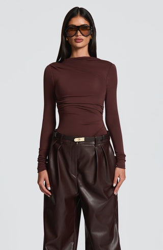 Pearson Bodysuit - Plum Brown - glavon