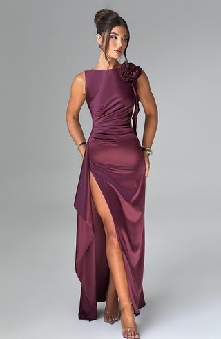 Peggy Maxi Dress - Cherry Lacquer - glavon