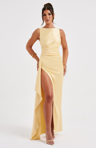 Peggy Maxi Dress - Lemon - glavon