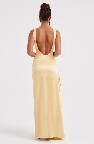 Peggy Maxi Dress - Lemon - glavon