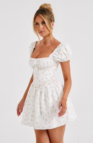 Penelope Mini Dress - Blush Floral Print - glavon
